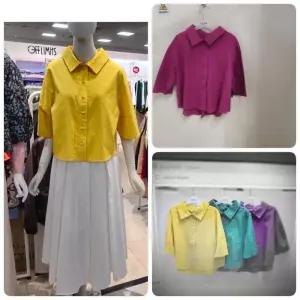 오프리미츠 MG01 로맨틱무드 력셔리카라넥린넨다양하게레이어드오버핏반팔셔츠형재킷