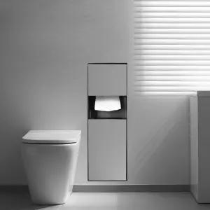 무광 욕실 호텔 타일커버형 휴지걸이 매립형 선반형 2단 거치대