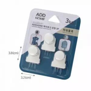 [생활] 벽지핀 벽걸이 후크 원형 3P 소품 걸이 핀