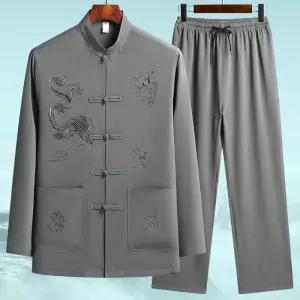 시원한 여름 생활 모시옷 개량 계량 중년 남성 인견옷 삼베 세트