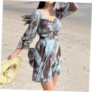 코코비치 긴팔 수영복 원피스 비치 여자 빅 사이즈