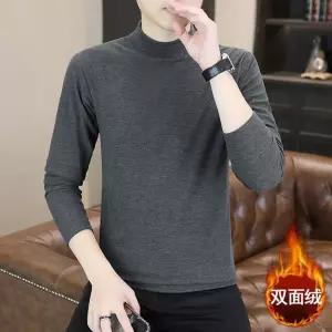 검정 니트 테크 폴라 스킨 남자폴라니트 반 폴리스 티셔츠 ible1