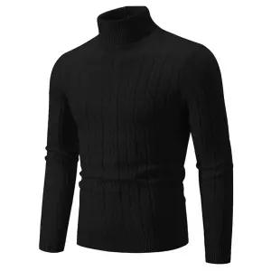 니트 캐주얼 폴라 풀오버 패션 꽈배기 슬림 스웨터 빅사이즈 남자폴라니트 ible1