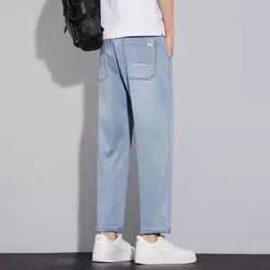 보니따스 남성용 바지 여름 캐주얼 청바지 배기 할아버지 테이퍼드 얇은 통기성 ADOR2