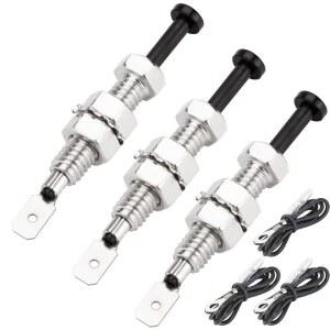 DAIERTEK 도어 스위치 자동차 후드 자동 알람 조정 가능 트렁크용 12VDC 20A 꺼짐 3PCS