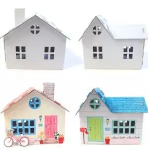 스케치종이집 미니종이집 종이집만들기 예꾸하우스 5명용 굴뚝 유 예꾸하우스