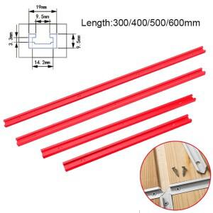 알루미늄 T-트랙 슬롯 마이터 트랙 바 슬라이더 테이블쏘 게이지 로드 내구성 목공 600mm