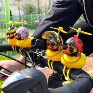 자전거액세서리 자전거용 러버덕 오리 장식 악세사리 헬멧 벨 라이트