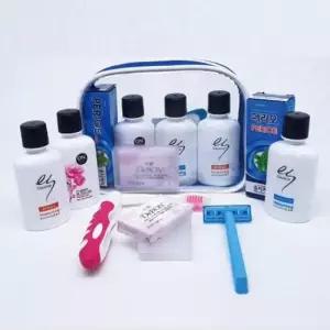 온더바디 파우치 면도기 샴푸 린스 치약 비누 치솔 여행용 8종