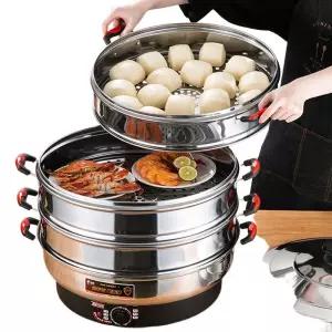 대용량 업소용 전기찜기 만두찜기 대형 스텐