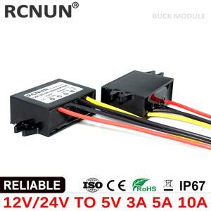 RCNUN 12 24V 3A 컨버터 5A 50W 레귤레이터 10A 스텝다운