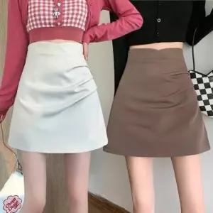 [SBD] 속바지 내장 치마 옆라인 셔링 A라인 숏 스커트 미니