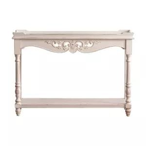 프렌치 빈티지 엔틱 선반 반원형 가구 미니 현관 벽난로 화이트 골드