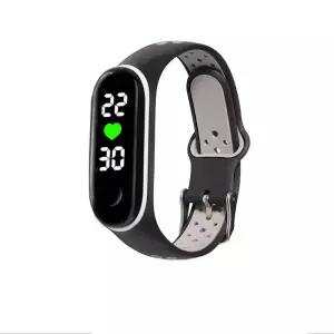 정전기 시계 USB 밴드 팔찌 (블랙)