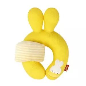생일선물 부토 에어매쉬 목베개 보조 쿠션 옐로우 토끼 여행