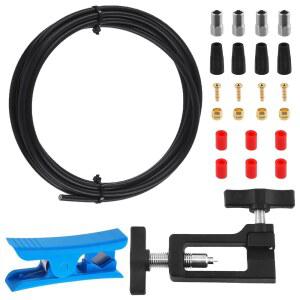 삽입 공구 및 호스 커터가 있는 Swpeet 25Pcs 2500mm 자전거 유압 디스크 브레이크 키트, BH59 호환, 블랙