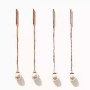 [하프클럽/바이데이지]제이로렌 극세체인 롱 진주귀걸이 M01592_21