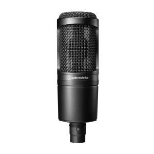 오디오 테크니카 AT2020 카디오이드 콘덴서 스튜디오 XLR 마이크, 프로젝트/홈 리케이션에 이상적, 블랙