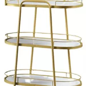 호텔 식당 서빙 업소용 원목 선반 트롤리 카트 웨건 이동식