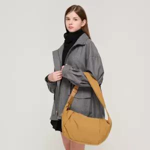 로아드로아 베이직 와이드 웨빙 숄더백 (진베이지) - 멀티 107814