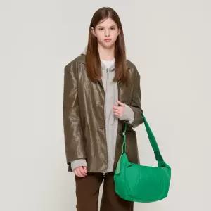 로아드로아 베이직 와이드 웨빙 숄더백 (그린) - 멀티 107825