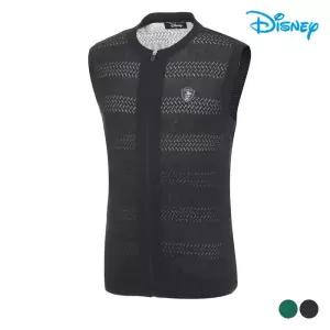 [디즈니골프]남성 아트웍 와펜 패턴 짜임 니트 조끼 베스트 DP1MKV004 NY_SC