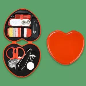 옷수선 휴대용 옷 수선 바느질 반짇 반짓 고리 세트 레드 수선실