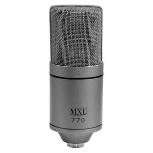 팟캐스트, 노래, 홈 스튜디오 녹음, 게임 및 스트리밍을 위한 MXL 770 콘덴서 마이크 | XLR 대형 다이어프램 카디오드 (그레이)