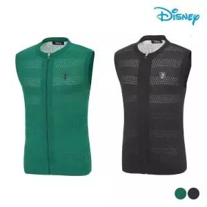 [디즈니골프]남성 아트웍 와펜 패턴 짜임 니트 조끼 베스트 DP1MKV004 COL_SC