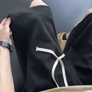 남자헬스복 트레이닝 운동 헬스 반 바지 와플 팬츠 남성 블랙