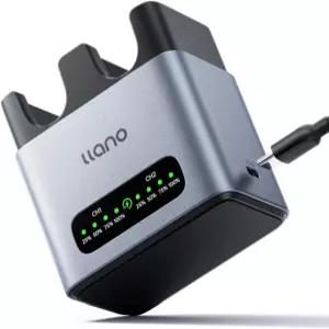 llano 20W LPE6P 배터리 충전기 카메라 고속 듀얼 슬롯 EOS R5/R6/R7 II 5D/6D/7D II/III/IV