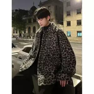 남사친 모직 봄 자켓 코트 재킷 쇼트 호피 도톰 DUCHI1