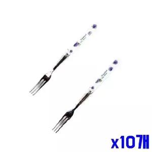 ksr (SM)바이올렛 티포크 2p x10개 과일포크 디저트포크