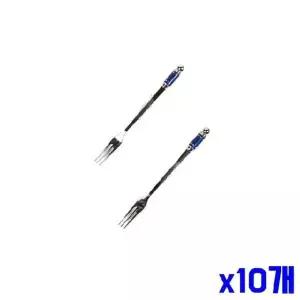 ksr (SM)블루 스텐 티포크 2P x10개 과일포크 디저트포크