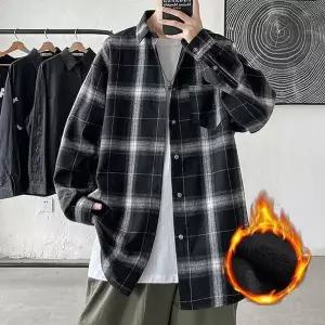 남성 캐주얼 데일리 루즈핏 체크 남방 셔츠 IS JK70 패션 남방자켓