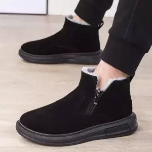 남성 스웨이드 겨울 방한화 털부츠 털신발 털운동화 앵글부츠