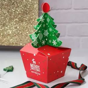 크리스마스트리선물박스 귀여운 접이식간식박스 크리스마스선물박스