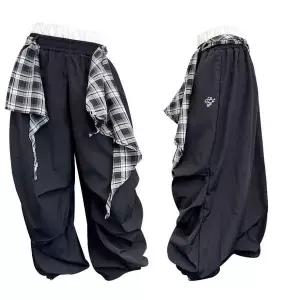 팬츠 와이드 밴딩바지 롱 오버핏 트레이닝복 여성 주니어 트레이닝