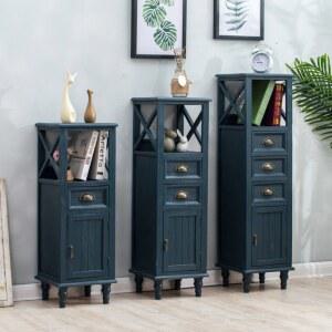 빈티지 키높이장 협탁 공간활용 앤틱 나무 거실 수납장 소파 침대장 장식장 직접 미아오