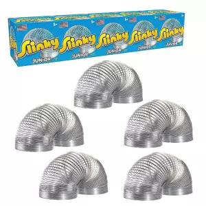 그냥 슬링키 주니어 오리지널 워킹 스프링 장난감 5팩 소형 금속 5세 이상용 어린이 플레이하세요