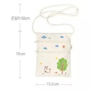 [문구/오피스] 더블지퍼 에코 TD 미니사인펜포함 스텐실 크로스백