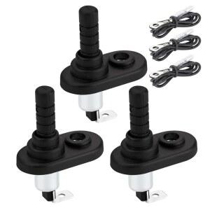 다이어텍 도어 스위치 12V 알람 후드 순간적인 범용 조절식 플랜지 라이트 20A 12볼트 도금 자동차 보트용 고무 부츠