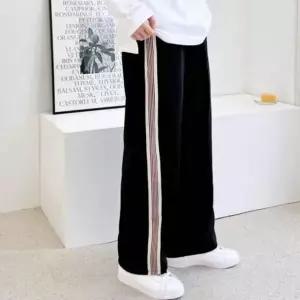 남자 트레이닝 팬츠 츄리닝 와이드 밴딩 스트링 바지 기모바지