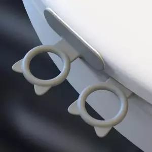 부착식손잡이 고양이 변기뚜껑 손잡이 위생 변기커버