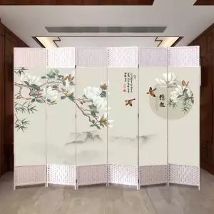 제사 병풍 차례용 미니 산수화 접이식 가림막 4폭