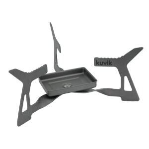 쿠빅 마이크로 티타늄 고체 연료 스토브 배낭여행 캠핑 생존을 위한 초경량 소형