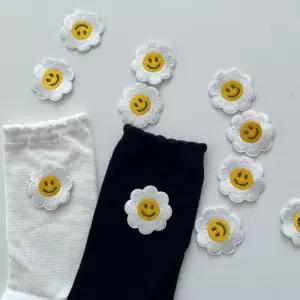 턴인  해바라기 데이지 계란후라이 꽃 와펜 DIY 귀여운 자수 패치 열접착 패딩수선 핑크 가방 리폼