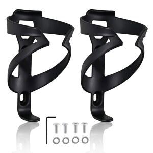 자전거 물병 홀더 초경량 나일론 섬유 케이지 블랙 나사가 달린 2팩 사이클링 음료 도로용 MTB 마운틴 전기 트라이애슬론 프레임 2PCS