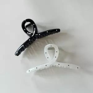 턴인  기본 꼬임 국내제작 헤어집게 도트 땡땡이 헤어 집게 고급 긴머리 단발 집게핀 집게삔