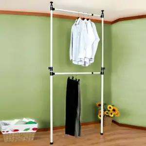 [생활] 드레스룸수납행거 고정행거 2단옷걸이 옷걸이 2단 모델명